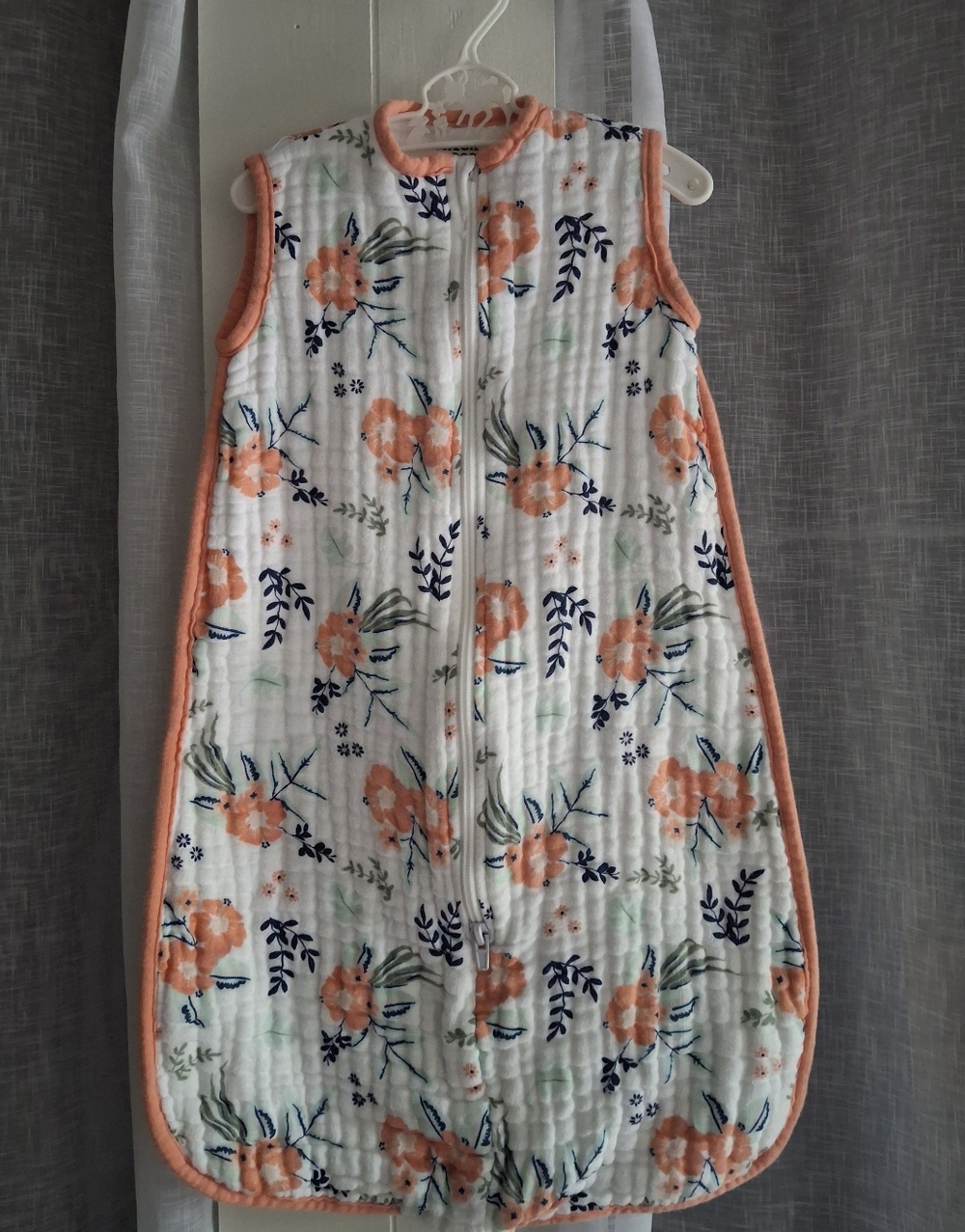 Chick Pea Coral Floral Sleep Sack Muslin 3-6 Months